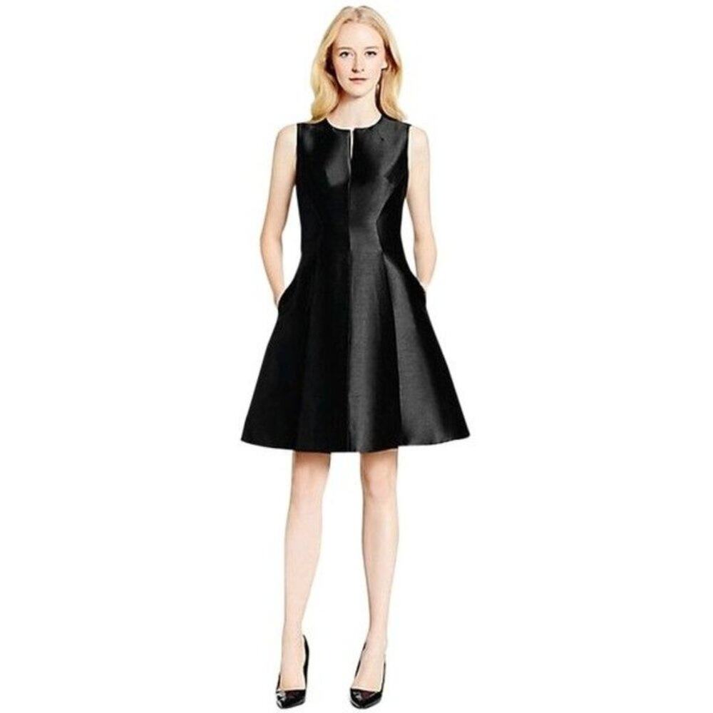 KATE SPADE Charleen Sateen Dress Black {3D50}